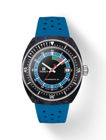Front view of the watch Tissot Sideral S Powermatic 80 with shadow