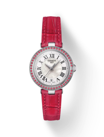 Front view of the watch Tissot Bellissima Small Lady with shadow