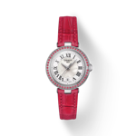 มุมมองด้านหน้าของนาฬิกา Tissot Bellissima Small Lady พร้อมเงา