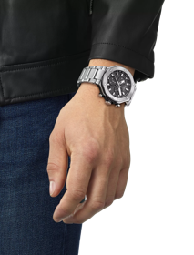 Simulation of the watch Tissot T-Race Chronograph on a wrist