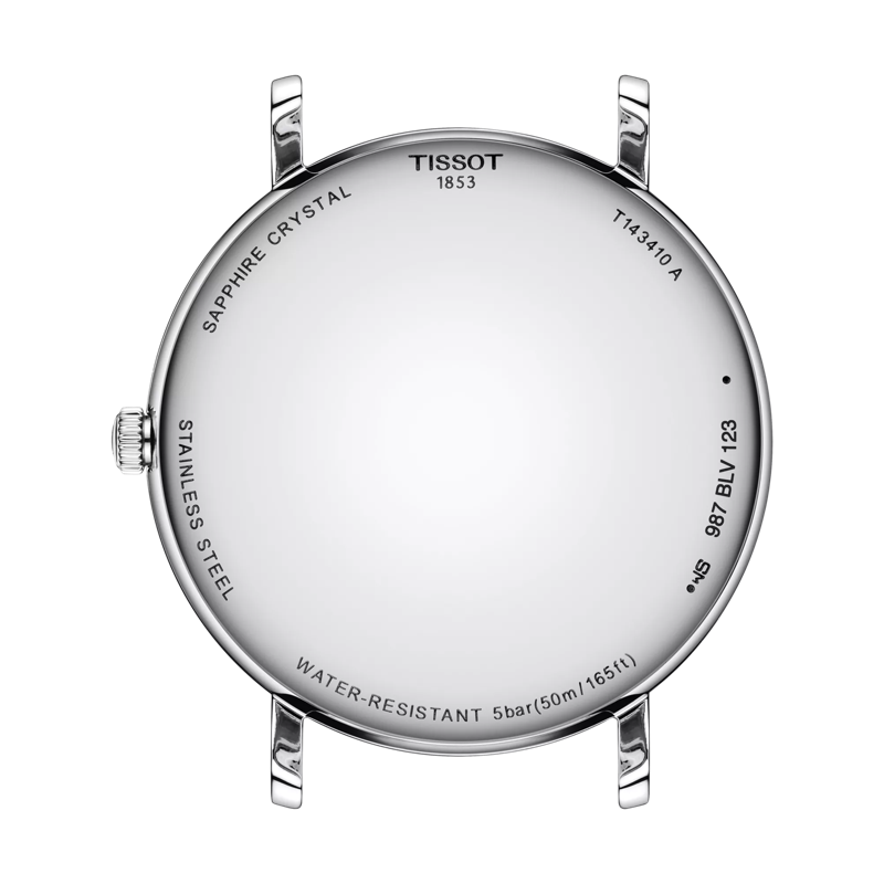 Back view of the watch case Tissot Everytime 40mm