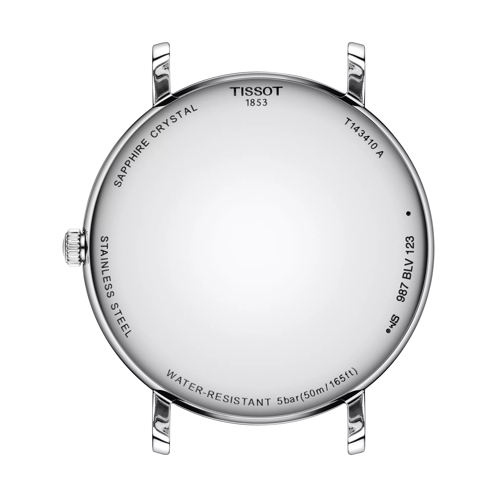 Back view of the watch case Tissot Everytime 40mm