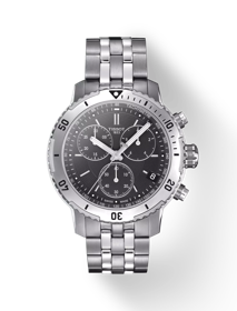 Vue de face de la montre Tissot PRS 200 avec ombre
