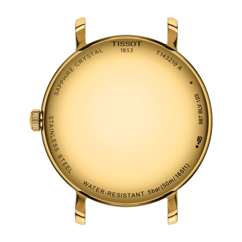 Back view of the watch case Tissot Everytime 34mm