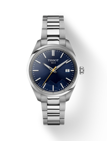 Front view of the watch Tissot PR 100 Jungfraubahn Quartz 34mm with shadow