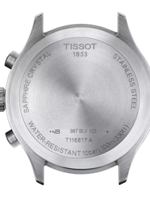 Back view of the watch case Tissot Chrono XL Vintage