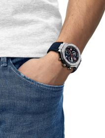 Simulación del reloj Tissot T-Race MotoGP™ Chronograph 2024 Limited Edition en la muñeca