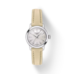 Front view of the watch Tissot Classic Dream Lady with shadow