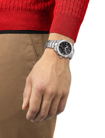 Simulation of the watch Tissot PR 100 Sport Gent Chronograph on a wrist