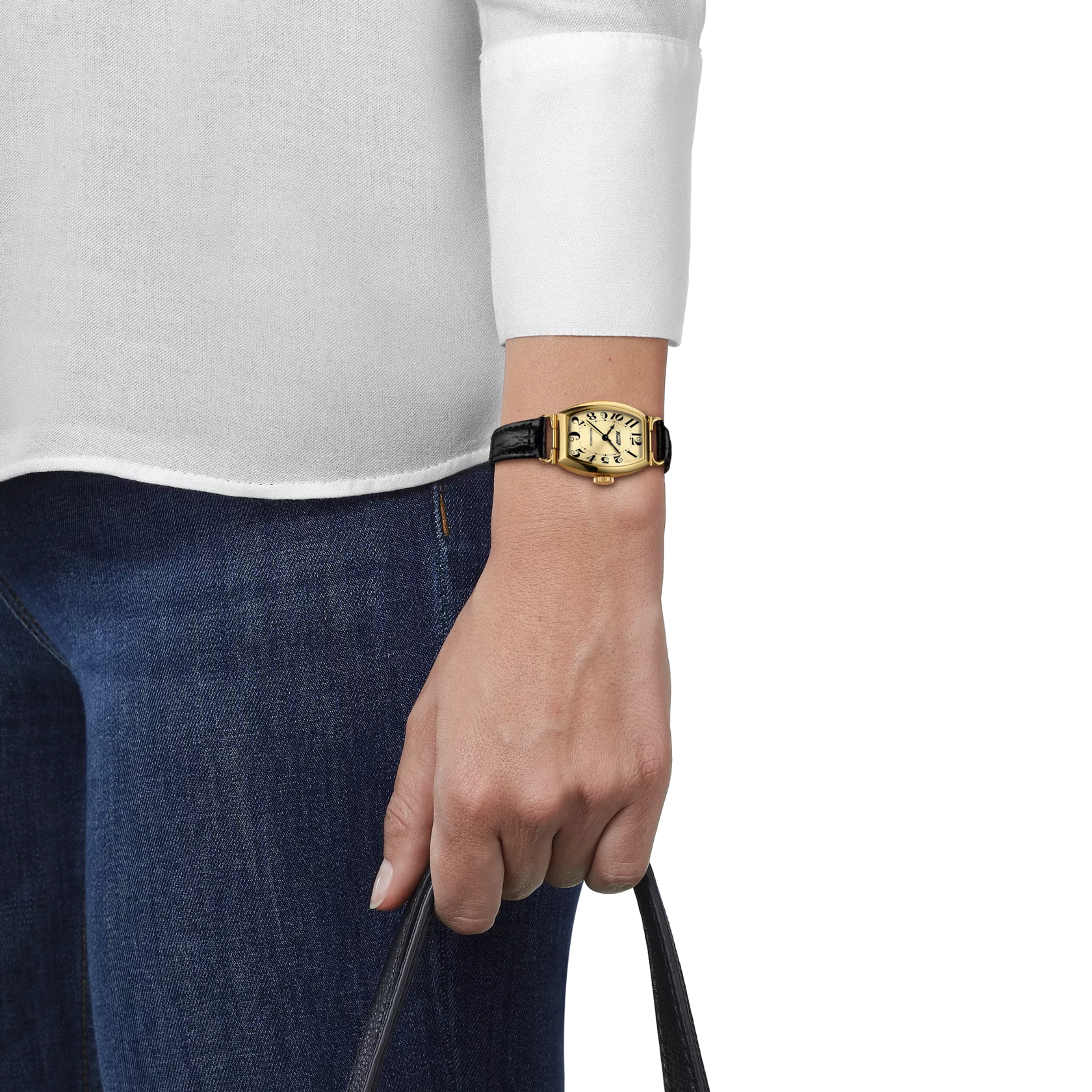 稀少 TISSOT(ティソ) Heritage Porto Hand Wind Ladies Watch Tissot Heritage Porto Hand Wind White Dial Women's Watch