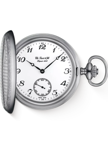 Vista frontal del reloj Tissot Savonnette Mechanical con sombra