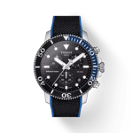 Front view of the watch Tissot Seastar 1000 Chronograph with shadow