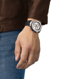 Simulation of the watch Tissot T-Race Chronograph on a wrist