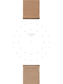 Focus on the lugs of Tissot αυθεντικό μπεζ πάνινο υφασμάτινο λουράκι πτερύγια 22 mm
