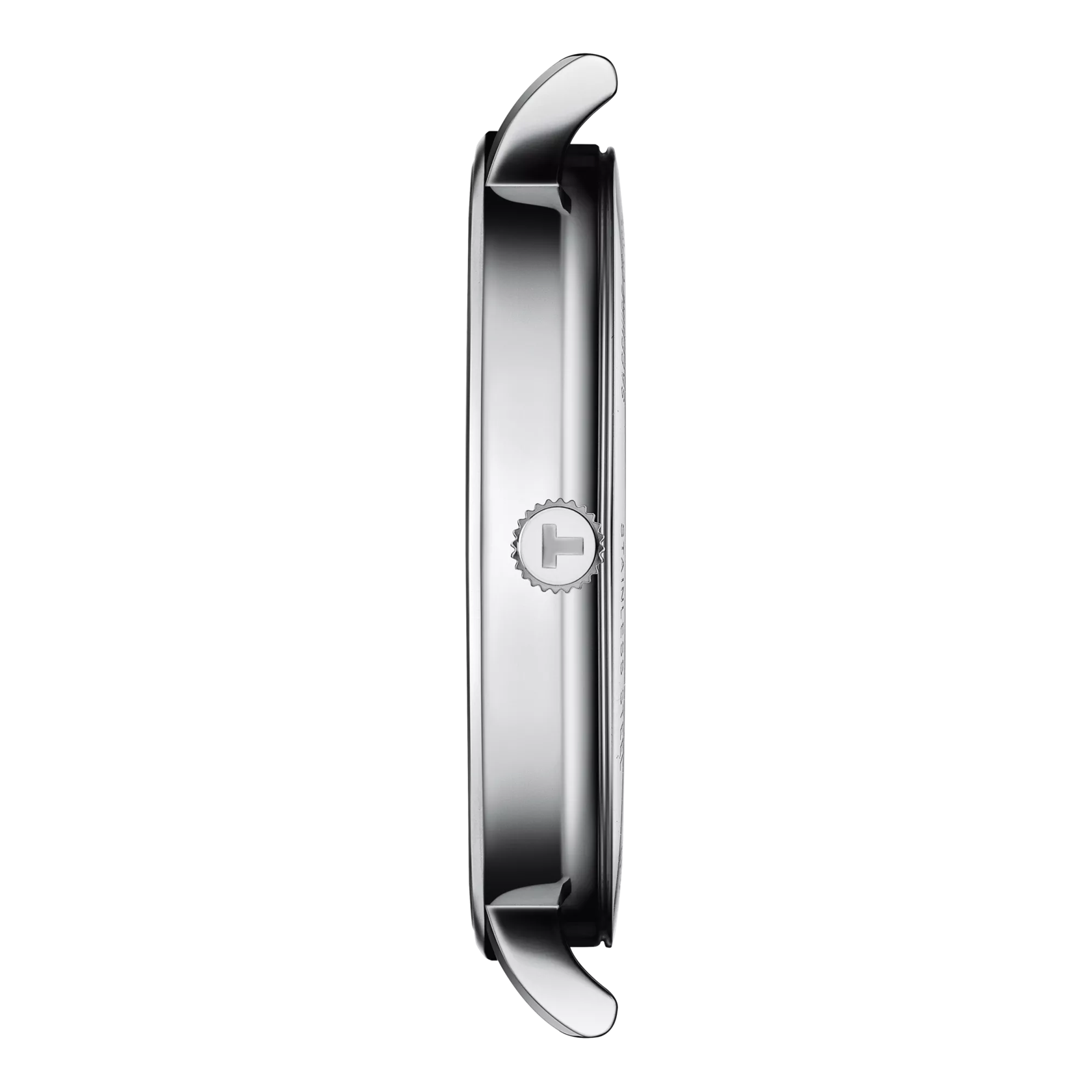 Vue de profil du boîtier de la montre Tissot Everytime 40mm