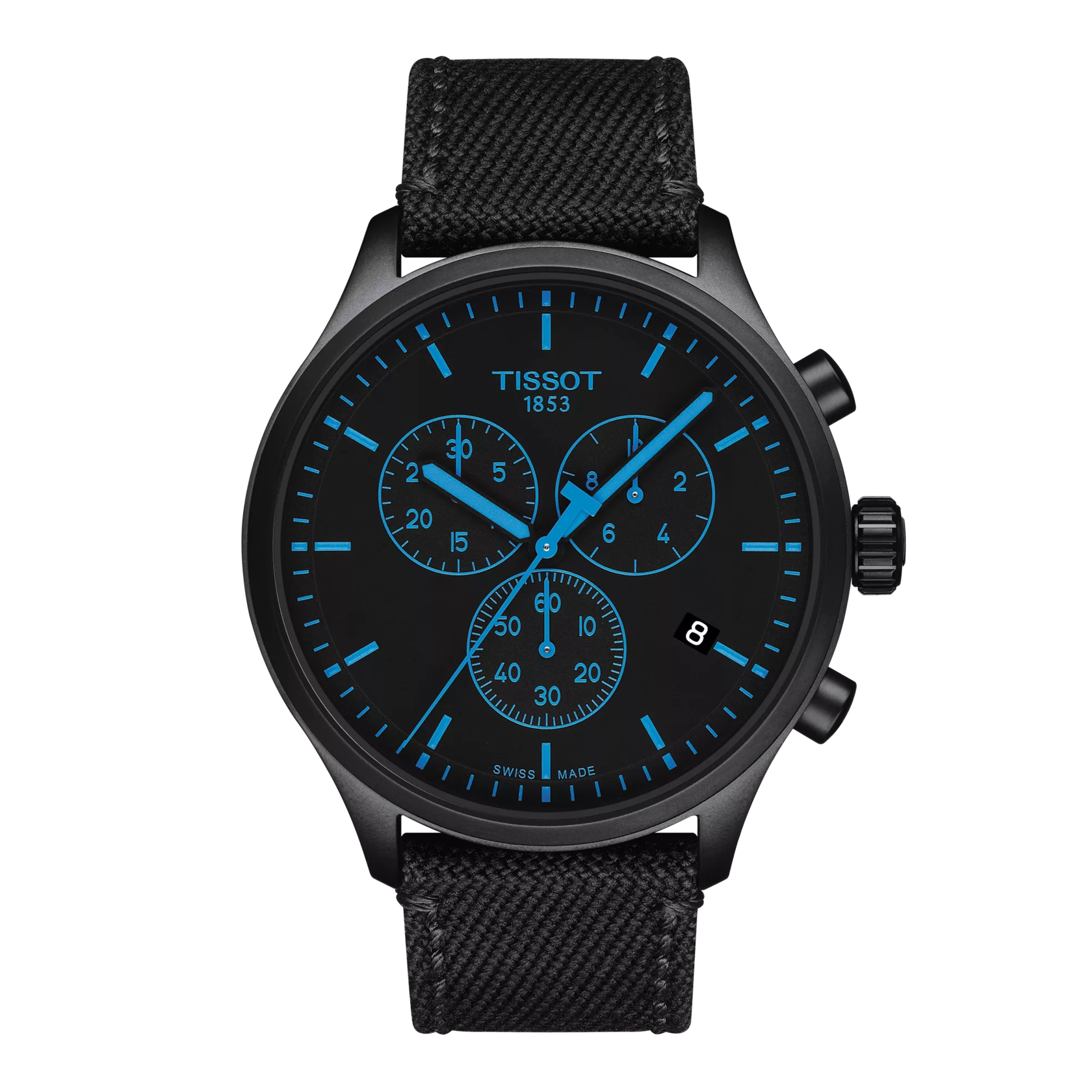 Front view of the watch Tissot Chrono XL