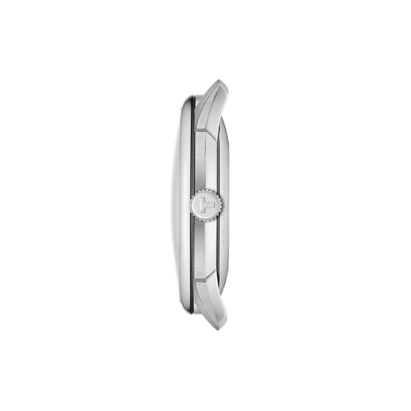 Profile view of the watch case Tissot Chemin des Tourelles Powermatic 80 42 mm