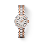 Front view of the watch 티쏘 벨리시마 스몰 레이디 with shadow