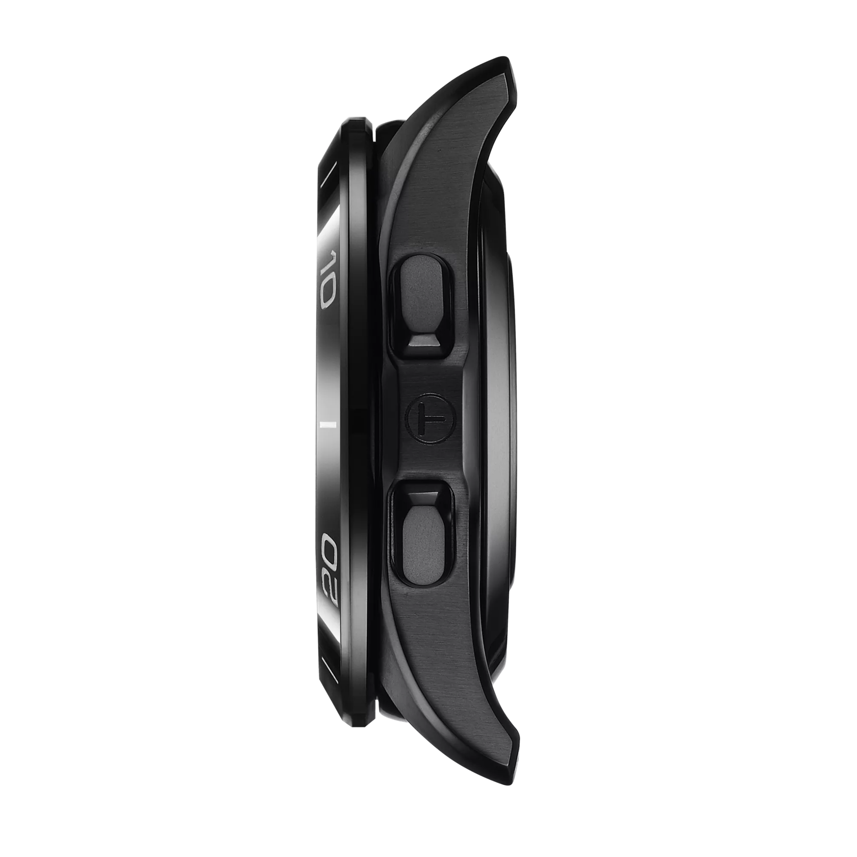 Profile view of the watch case Tissot T-Touch Connect Sport