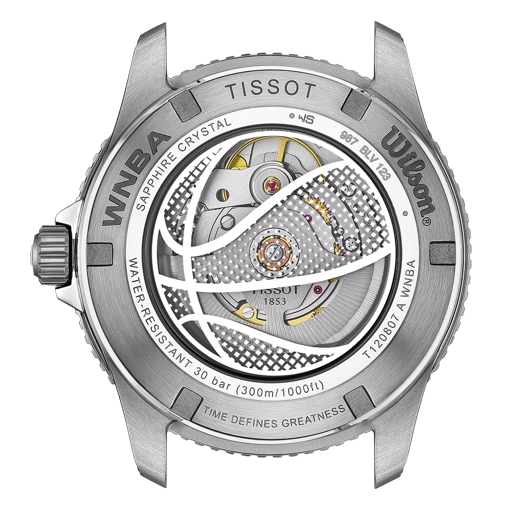 Back view of the watch case Tissot Seastar Wilson WNBA