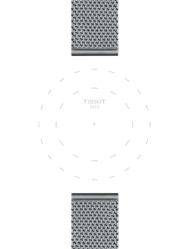 Focus on the lugs of Tissot Official Steel Milanais Bracelet Lugs 20 mm