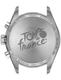 Back view of the watch case Tissot PR 100 Tour de France