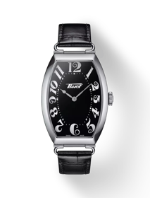 มุมมองด้านหน้าของนาฬิกา Tissot Heritage Porto พร้อมเงา