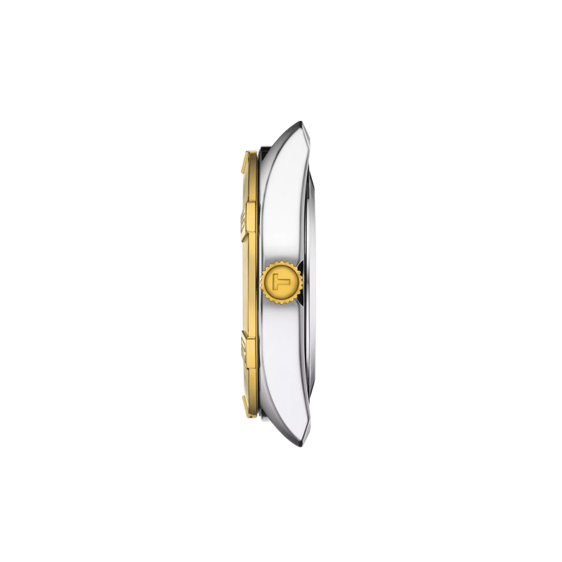 Profile view of the watch case Tissot PR 100 Sport Chic