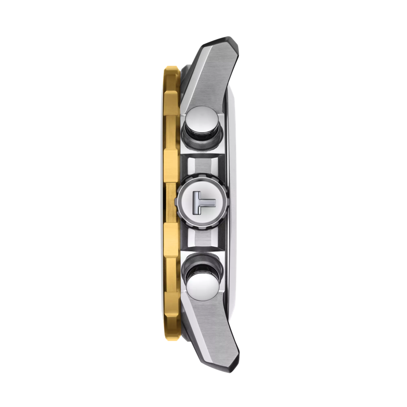 Profile view of the watch case Tissot Supersport Chrono