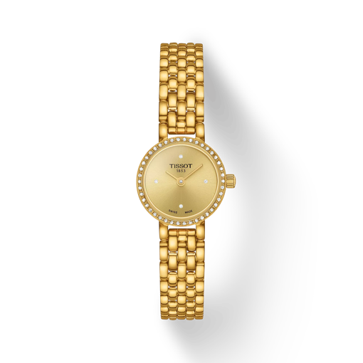 Front view of the watch 티쏘 러블리 라운드 with shadow