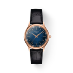 Front view of the watch Tissot Excellence Lady 18K Gold with shadow