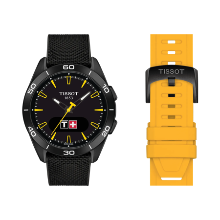 ブレスレットを追加した時計Tissot T-Touch Connect Sport Jungfraubahnの正面図
