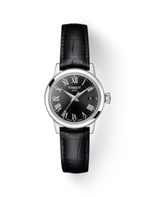 Vue de face de la montre Tissot Classic Dream Lady avec ombre