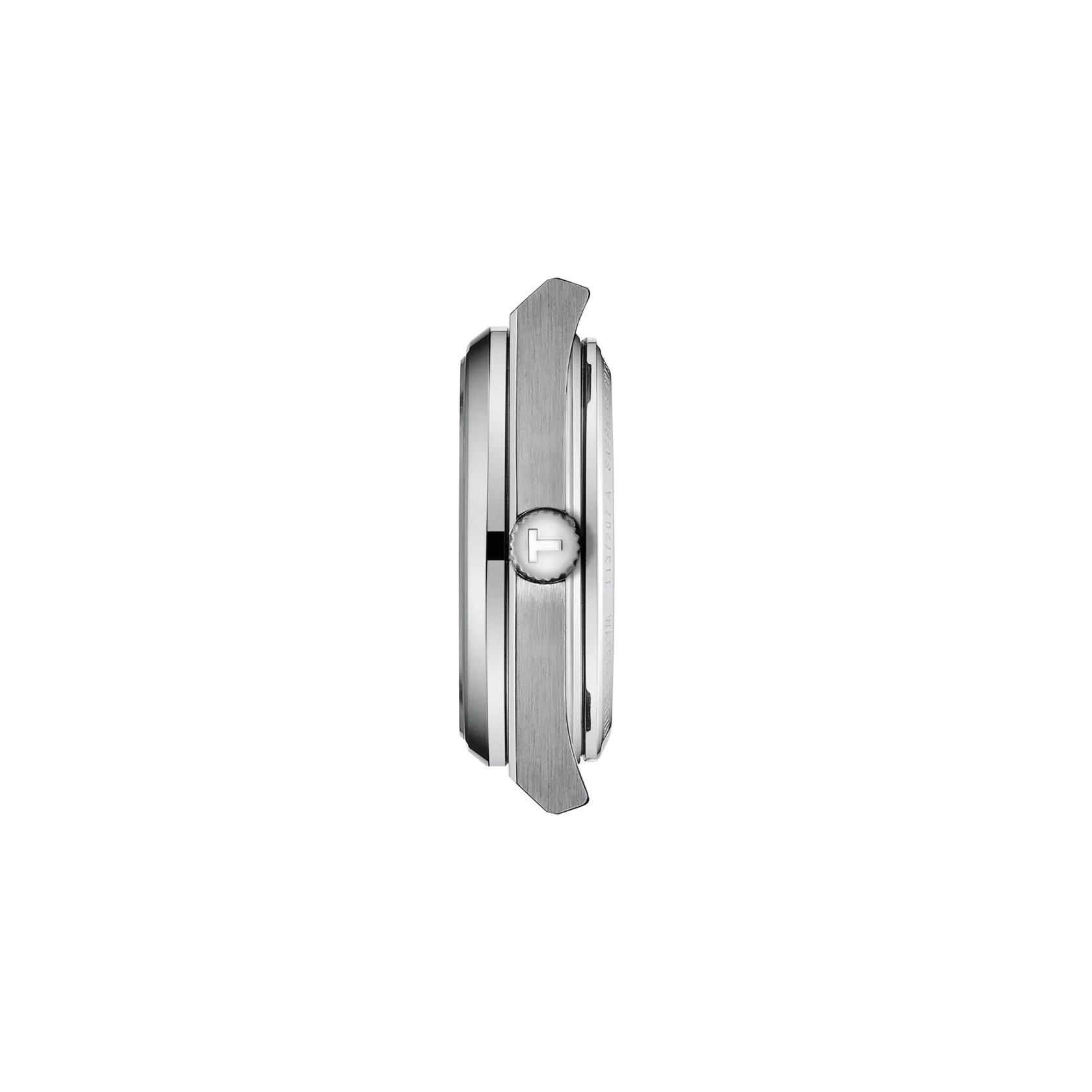 Profile view of the watch case Tissot PRX Powermatic 80 35mm