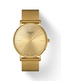 Front view of the watch Tissot Everytime 40mm with shadow
