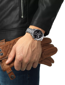 Simulation of the watch Tissot PR516 Chronograph on a wrist