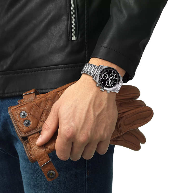 Tissot PR516 Chronograph Black Dial Watch 40 mm