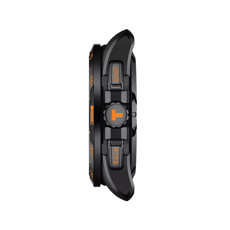 Profile view of the watch case TISSOT T-タッチ コネクト ソーラー