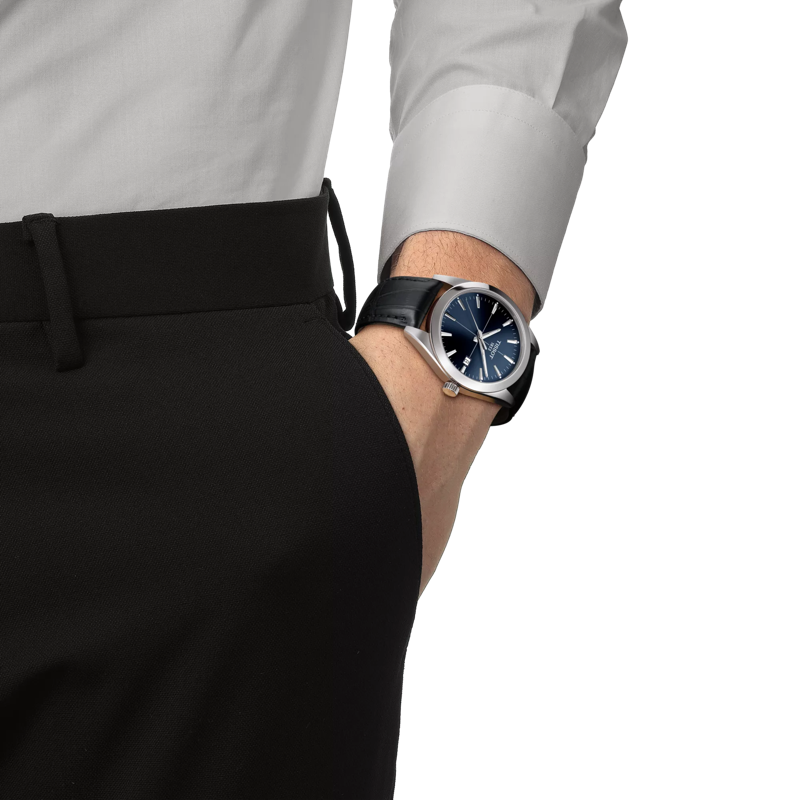 Simulation of the watch Tissot Gentleman on a wrist