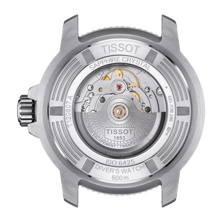 Vista posterior de la caja del reloj Tissot Seastar 2000 Professional Powermatic 80