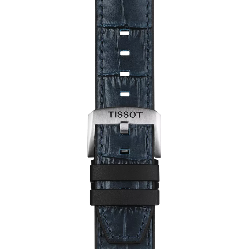 Tissot Official Blue Leather and Rubber Parts Strap Lugs 22 mm