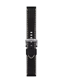 Tissot official black leather strap lugs 22 mm