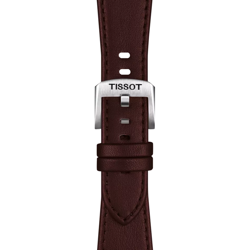 TISSOT オフィシャル ブラウン PRX 35mm レザー ストラップ