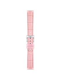 Front view of Tissot Official Pink Leather Strap Lugs 16 mm