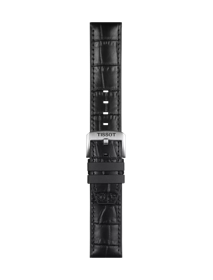 Bracelet Montre Tissot En Cuir Véritable - Marron - Largeur 21 Mm - Boucle Ardillon - Occasion (Très Bon état)