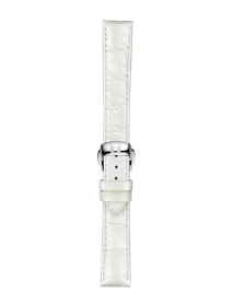 TISSOT ホワイト レザーストラップ 16mmの正面図