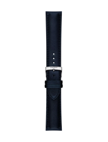 Front view of Tissot Officiële Blauwe Synthetische Vegan Band Lugs 22 mm