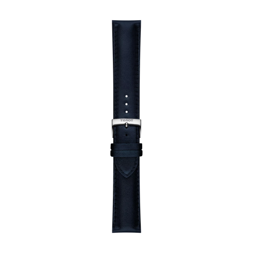 Front view of Tissot Official Blue Synthetic Strap Lugs 22 mm