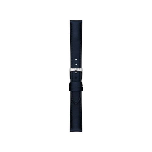 Front view of Tissot Official Blue Synthetic Strap Lugs 16 mm