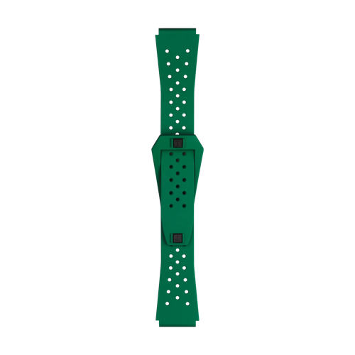 Front view of Bracelet Officiel Tissot Caoutchouc Vert Sideral
